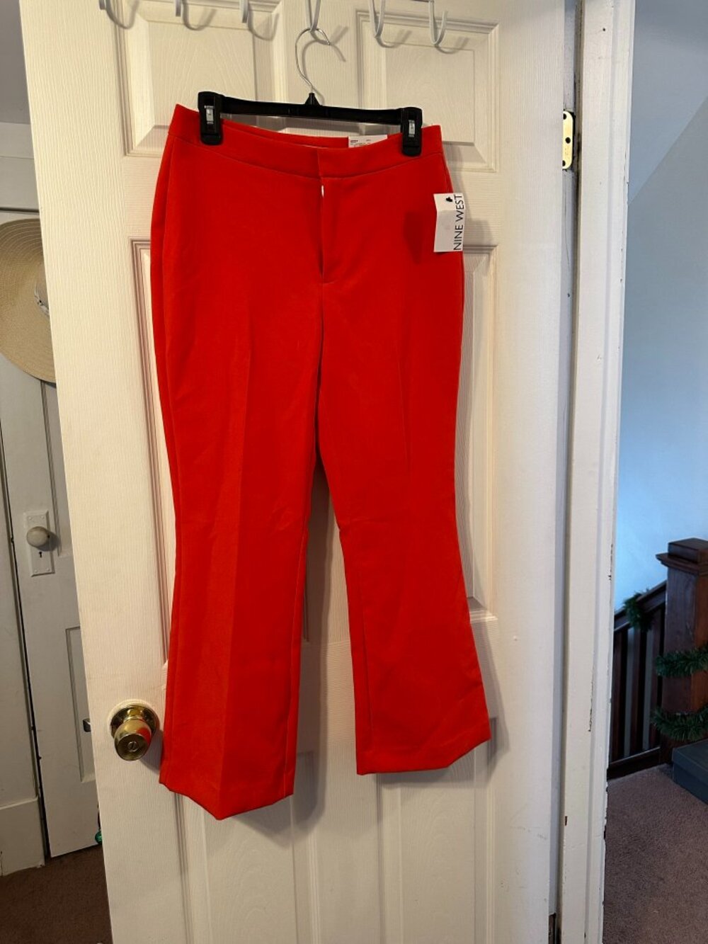 Nine West Orange Kick Flare Pants. Size 6.  New With Tags